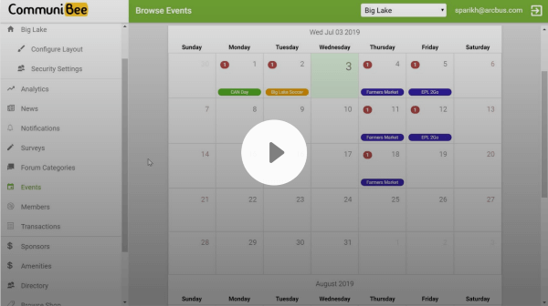 CommuniBee screen capture covering how to duplicate events on your calendar.