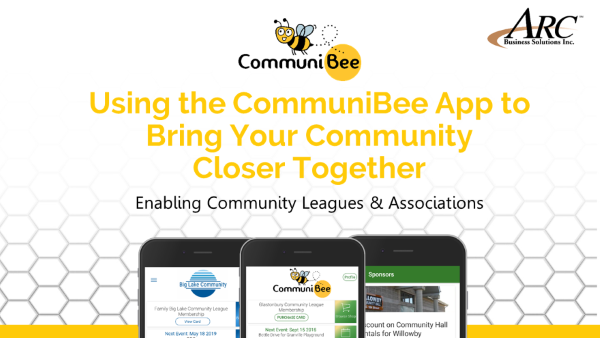 CommuniBee banner image with the caption. "Using the CommuniBee App to Bring Your Community Closer Together."