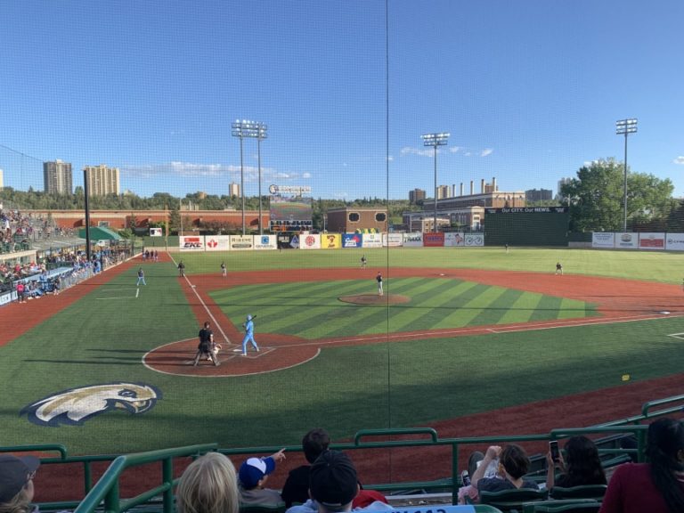 The Edmonton Riverhawks take the field